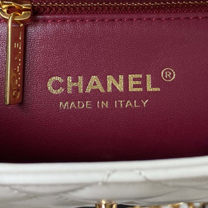 Chanel AS4306 Small Flap bag with Handle Lambskin white - Default Title - View 8