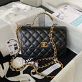 Chanel AS4307 Flap bag with Handle Lambskin Black - Default Title - View 1