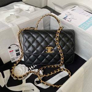 Chanel AS4307 Flap bag with Handle Lambskin Black - Default Title - View 1