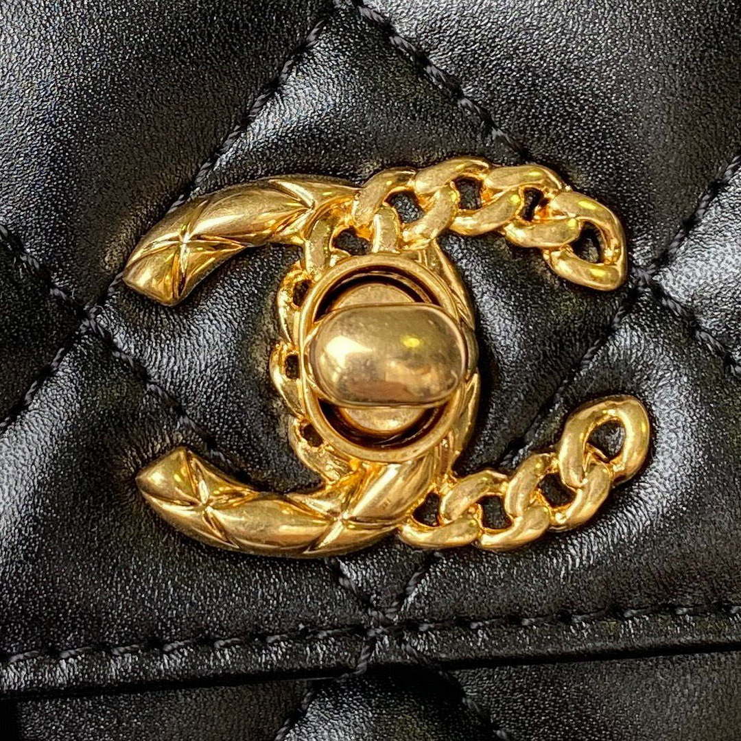 Chanel AS4307 Flap bag with Handle Lambskin Black - Default Title - View 3