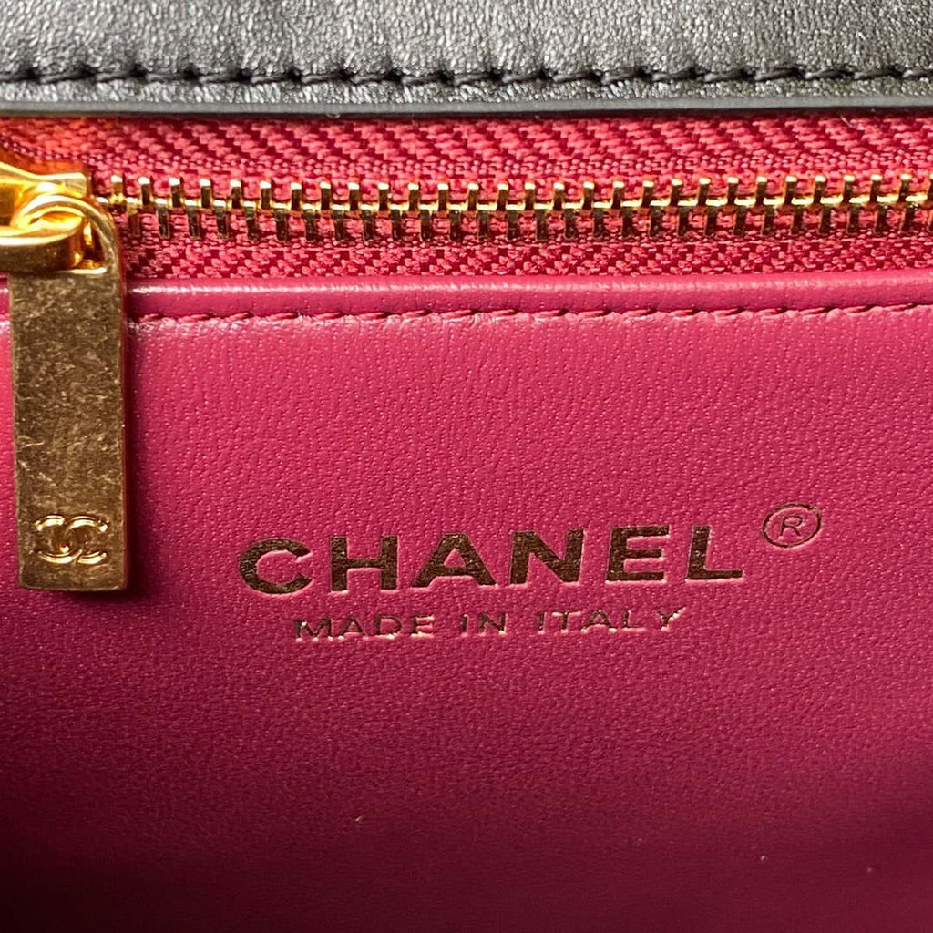 Chanel AS4307 Flap bag with Handle Lambskin Black