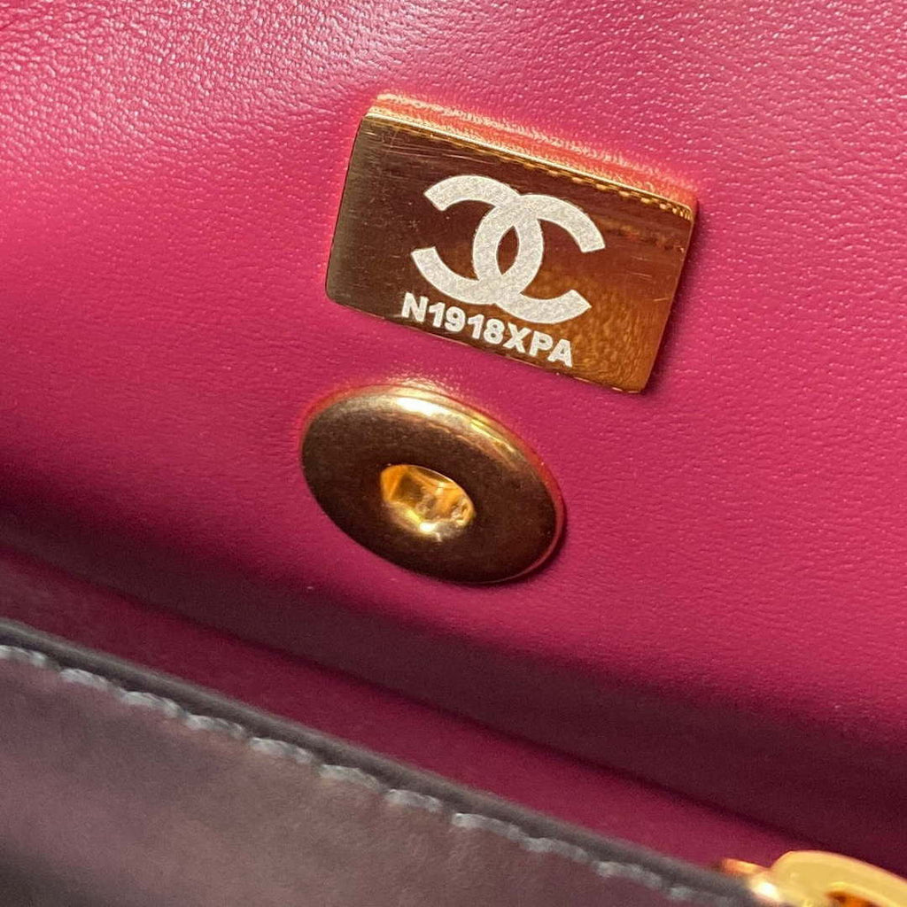 Chanel AS4307 Flap bag with Handle Lambskin Black