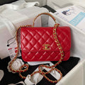 Chanel AS4307 Flap bag with Handle Lambskin Red - Default Title - View 1