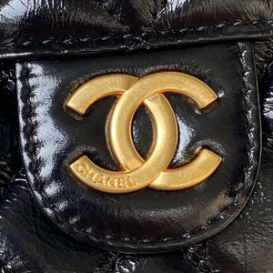 Chanel AS4323 Small Hobo Bag Shiny Crumpled Calfskin Black Gold Metal - Default Title - View 3