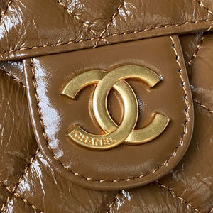 Chanel AS4323 Small Hobo Bag Shiny Crumpled Calfskin Gold Metal Caramel - Default Title - View 3