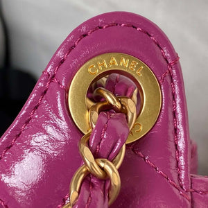 Chanel AS4323 Small Hobo Bag Shiny Crumpled Calfskin Gold Metal Purple - Default Title - View 5
