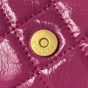 Chanel AS4323 Small Hobo Bag Shiny Crumpled Calfskin Gold Metal Purple - Default Title - View 6