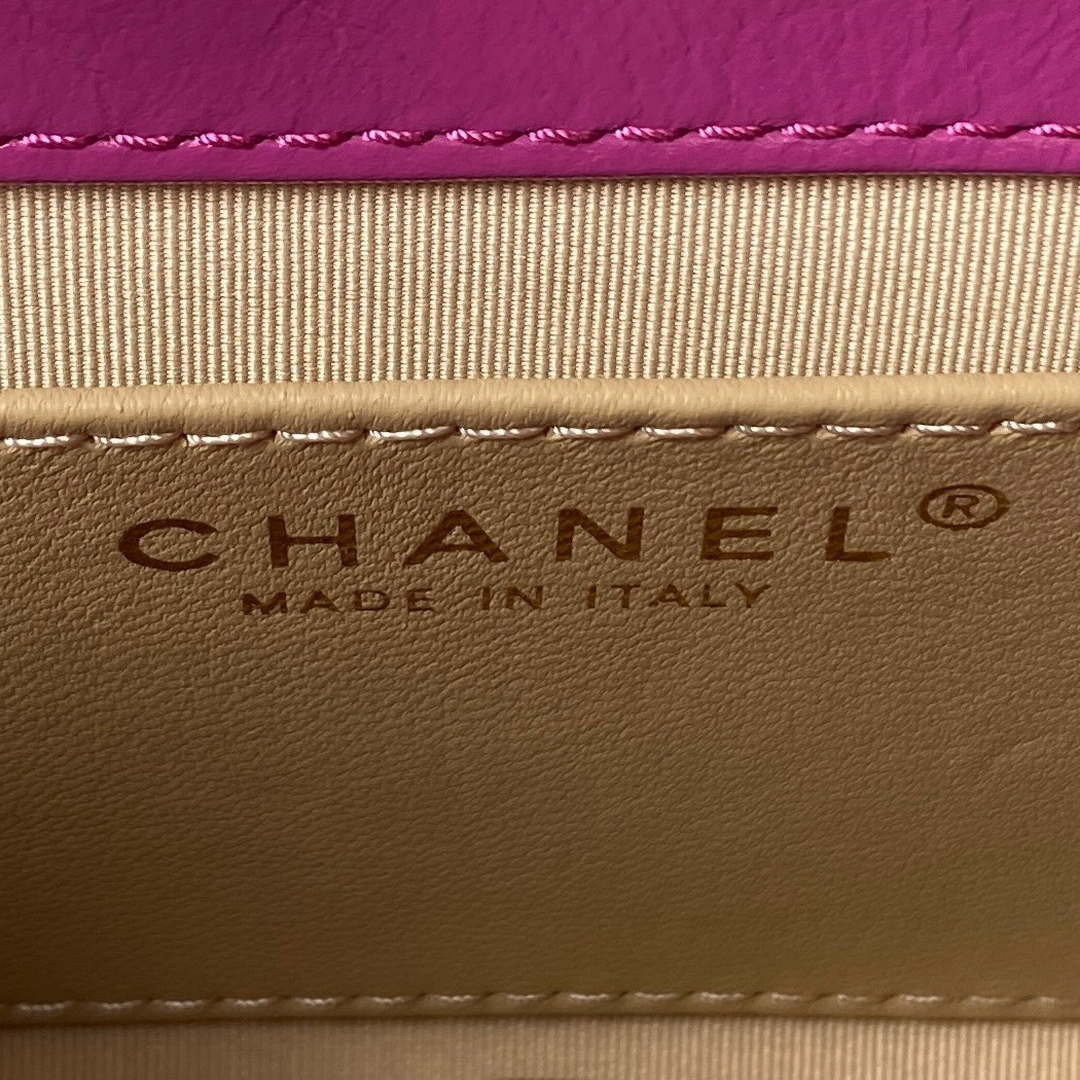 Chanel AS4323 Small Hobo Bag Shiny Crumpled Calfskin Gold Metal Purple - Default Title - View 8