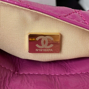 Chanel AS4323 Small Hobo Bag Shiny Crumpled Calfskin Gold Metal Purple - Default Title - View 9