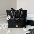 Chanel AS4359 Shopping Bag Shiny Lambskin Gold Metal Black - Default Title - View 1