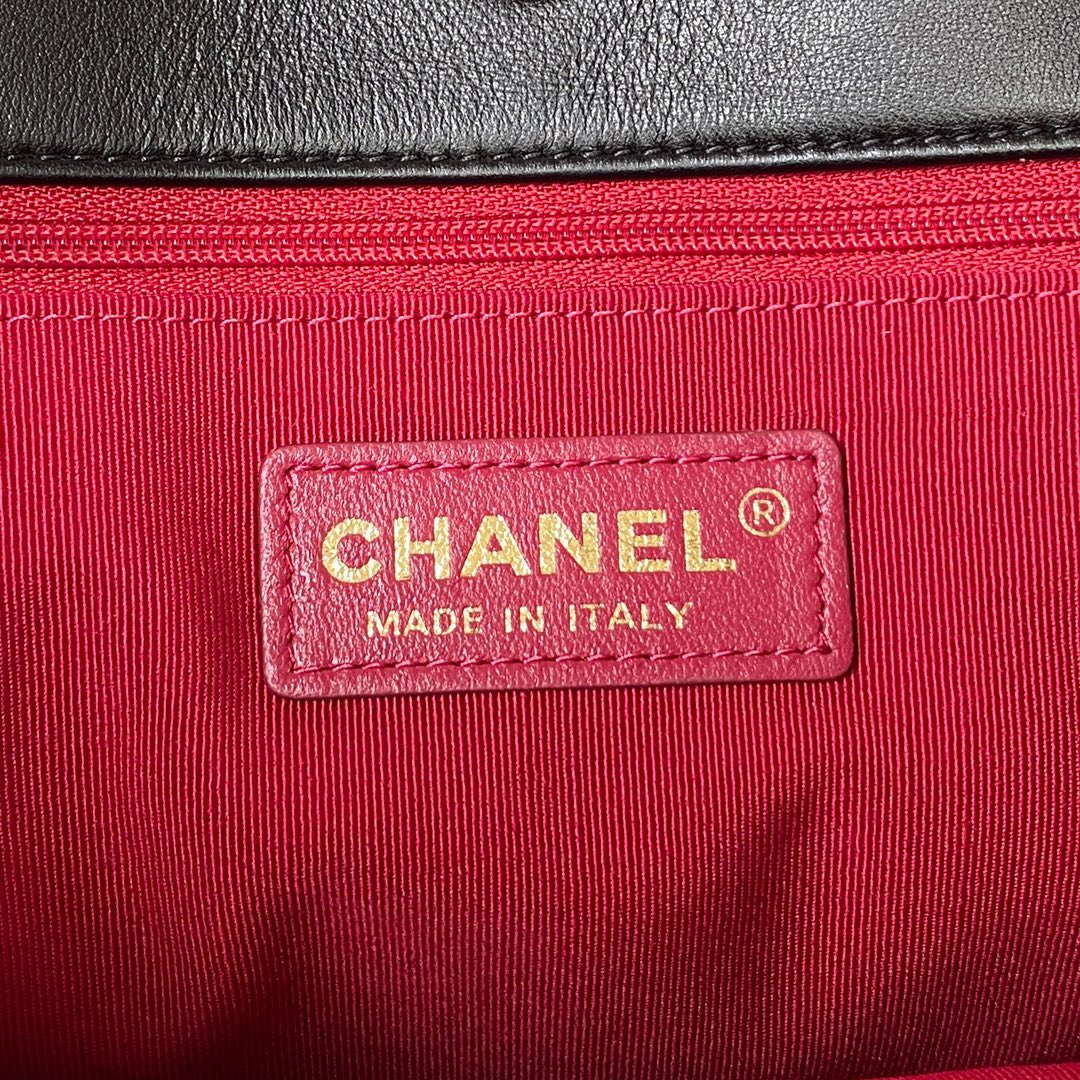 Chanel AS4359 Shopping Bag Shiny Lambskin Gold Metal Black - Default Title - View 8