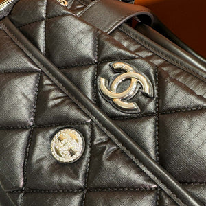 Chanel AS4364 Large Bowling Bag Nylon & Silver-Tone Metal Black - Default Title - View 6
