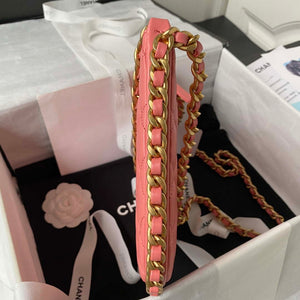 Chanel AS4368 Large HOBO Bag Shiny Crumpled Lambskin & Gold-Tone Metal Pink - Default Title - View 5