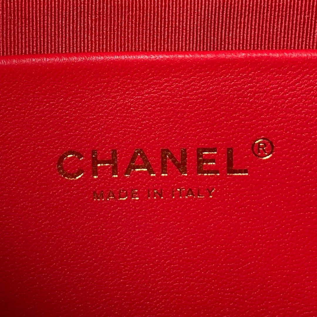 Chanel AS4368 Large HOBO Bag Shiny Crumpled Lambskin & Gold-Tone Metal Red - Default Title - View 8
