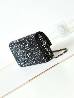 Chanel AS4372 Clutch Bag Strass Crystal Pearls & Ruthenium-Finish Metal - Default Title - View 4