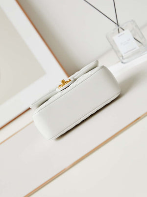 Chanel AS4384 Mini Flap Bag Pearly Lambskin Imitation Pearls & Gold-Tone Metal White - Default Title - View 6