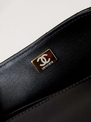 Chanel AS4385 Mini Flap Bag Pearly Lambskin Imitation Pearls & Gold-Tone Metal Black - Default Title - View 10
