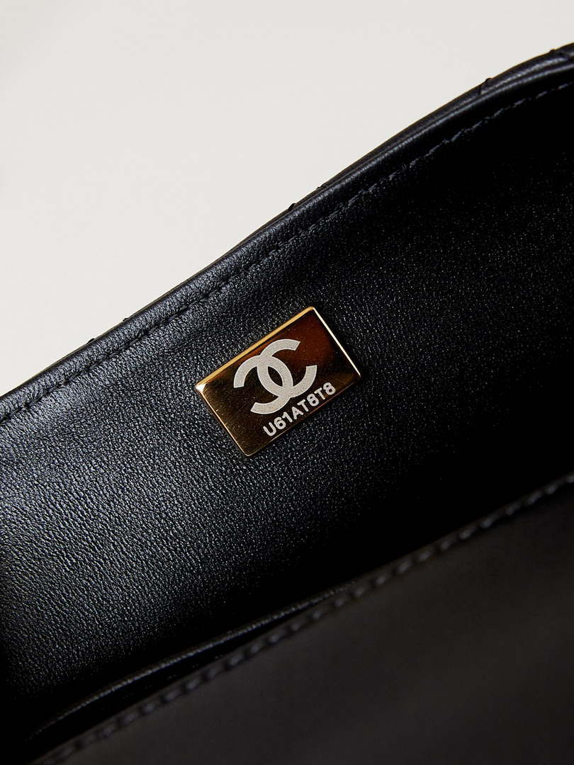 Chanel AS4385 Mini Flap Bag Pearly Lambskin Imitation Pearls & Gold-Tone Metal Black - Default Title - View 10