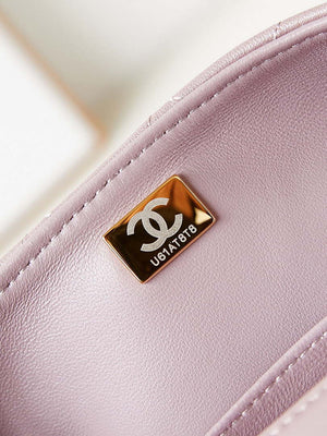 Chanel AS4385 Mini Flap Bag Pearly Lambskin Imitation Pearls & Gold-Tone Metal Pink - Default Title - View 9