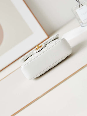 Chanel AS4385 Mini Flap Bag Pearly Lambskin Imitation Pearls & Gold-Tone Metal White - Default Title - View 7
