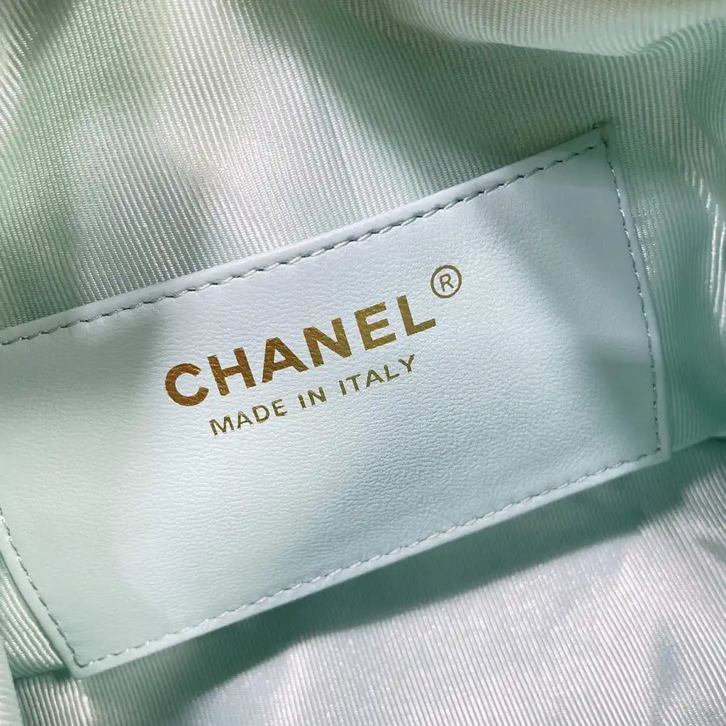 Chanel AS4386 Clutch with chain Grained Shiny Calfskin Ligth Green