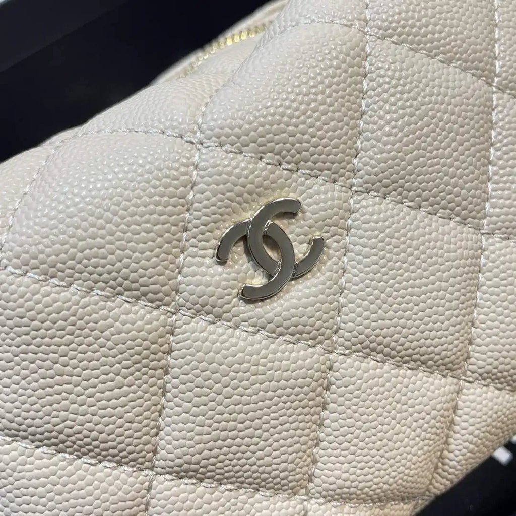 Chanel AS4386 Clutch with chain Grained Shiny Calfskin Apricot