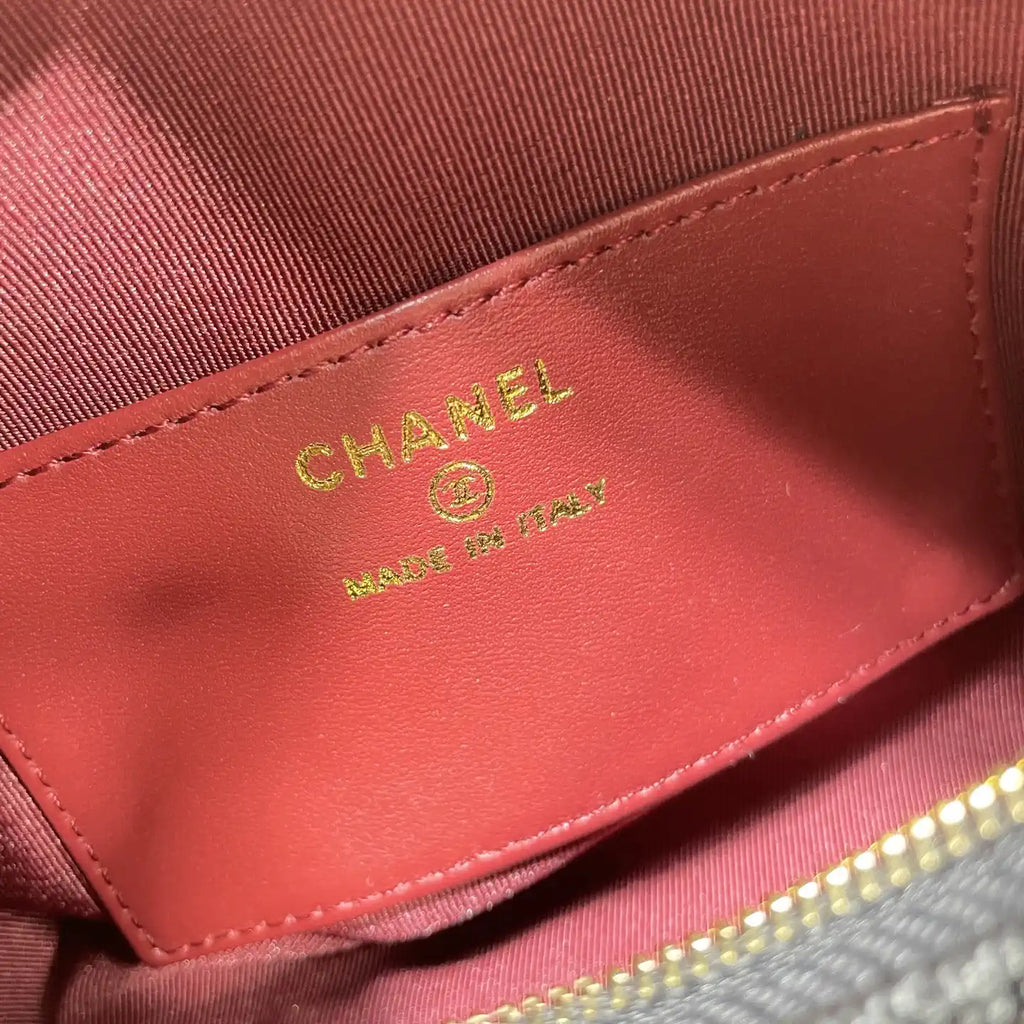 Chanel AS4386 Clutch with chain Grained Shiny Calfskin Black