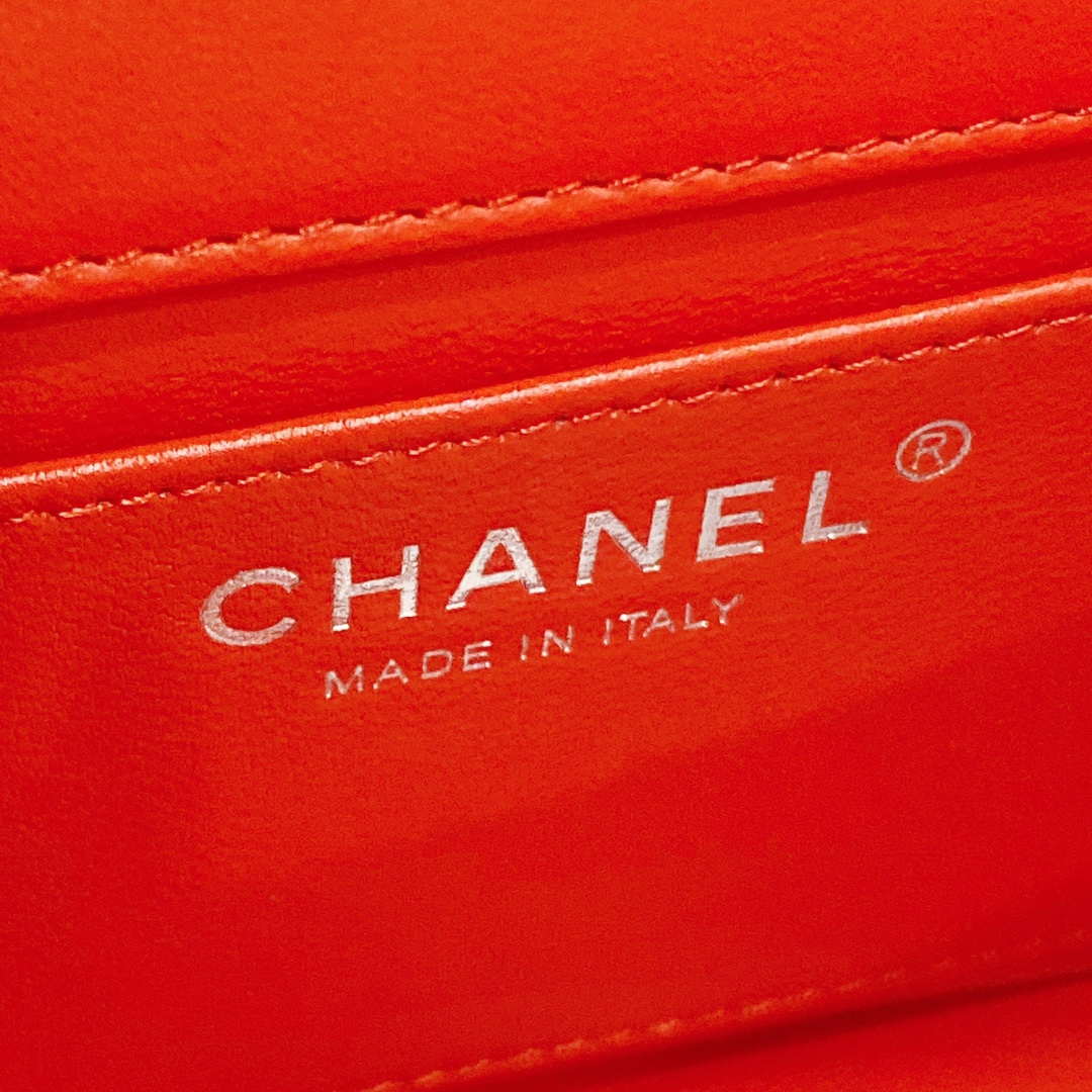 Chanel AS4388 Small Flap Bag Patent Calfskin & Gold Metal Red