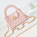 Chanel AS4416 Mini Shopping Bag shiny aged Calfskin Gold tone metal Light Pink - Default Title - View 1
