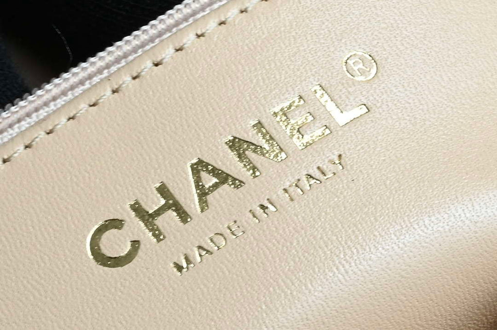 Chanel AS4416 Mini Shopping Bag shiny aged Calfskin gold tone metal Apricot