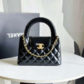 Chanel AS4416 Mini  Shopping Bag shiny aged Calfskin gold tone metal Black - Default Title - View 1