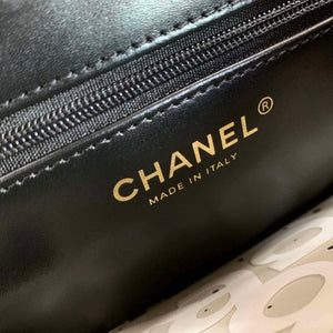 Chanel AS4416 Mini  Shopping Bag shiny aged Calfskin gold tone metal Black - Default Title - View 9