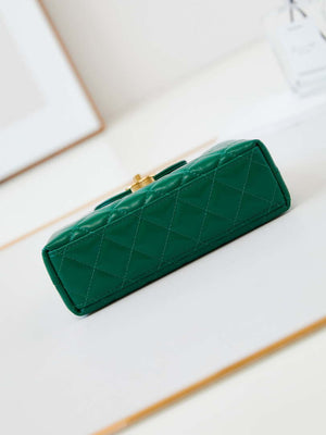 Chanel AS4416 Mini Shopping Bag shiny aged Calfskin Gold tone metal Green - Default Title - View 6