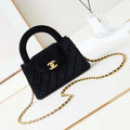 Chanel AS4416 Mini Shopping Bag Velvet & Gold Metal Black - Default Title - View 1