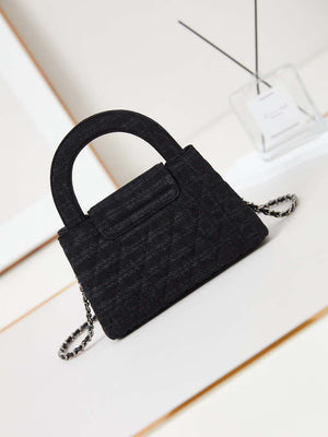 Chanel AS4416 Printed Denim & Ruthenium-Finish Metal Black & Gray - Default Title - View 5