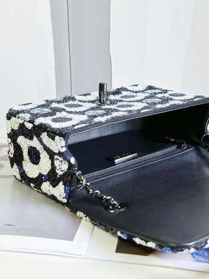Chanel AS4419 Mini Flap Bag Sequins & Ruthenium-Finish Metal - Default Title - View 6