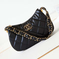Chanel AS4422 23K Hobo Bag Lambskin Gold Metal Black - Default Title - View 1