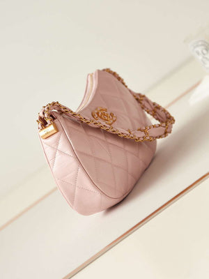 Chanel AS4422 23K Hobo Bag Lambskin Gold Metal Pink - Default Title - View 3
