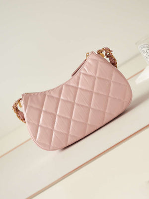 Chanel AS4422 23K Hobo Bag Lambskin Gold Metal Pink - Default Title - View 6