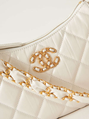 Chanel AS4422 23K Hobo Bag Lambskin Gold Metal White - Default Title - View 2