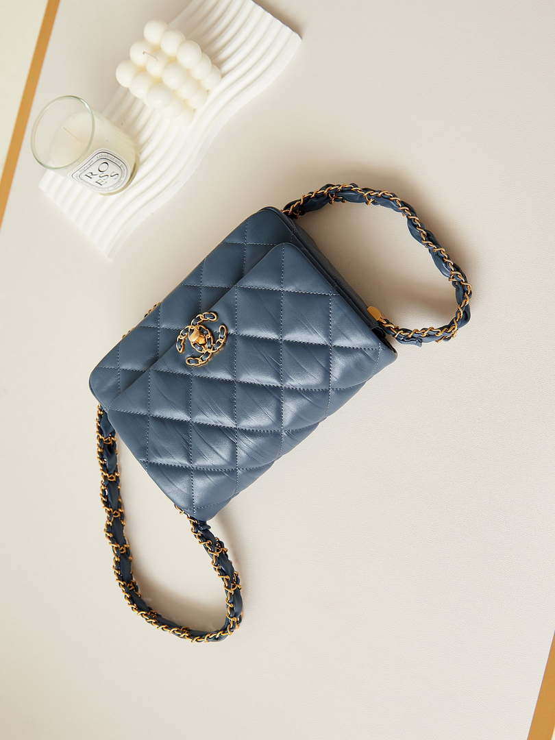 Chanel AS4423 Flap Lambskin bag Blue - Default Title - View 6