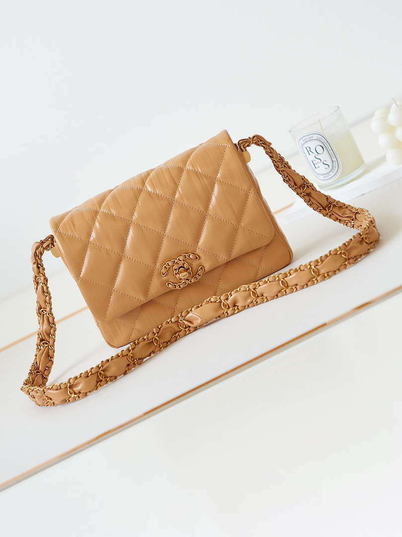 Chanel AS4423 Flap Lambskin bag Brown - Default Title - View 1