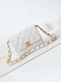 Chanel AS4423 Flap Lambskin bag White