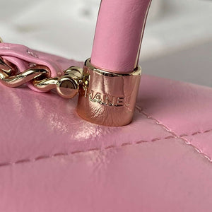 Chanel AS4469 Small BOX Bag Shiny Calfskin & Gold-Tone Metal Pink - Default Title - View 5