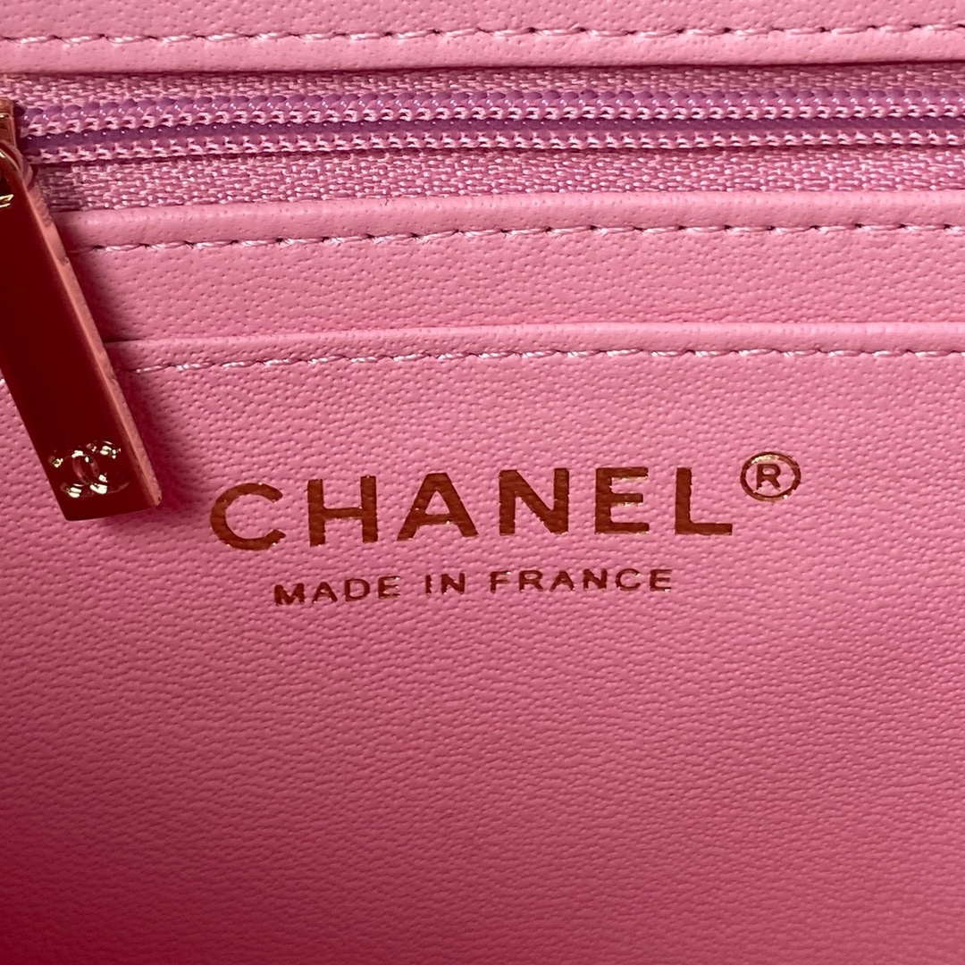 Chanel AS4469 Small BOX Bag Shiny Calfskin & Gold-Tone Metal Pink