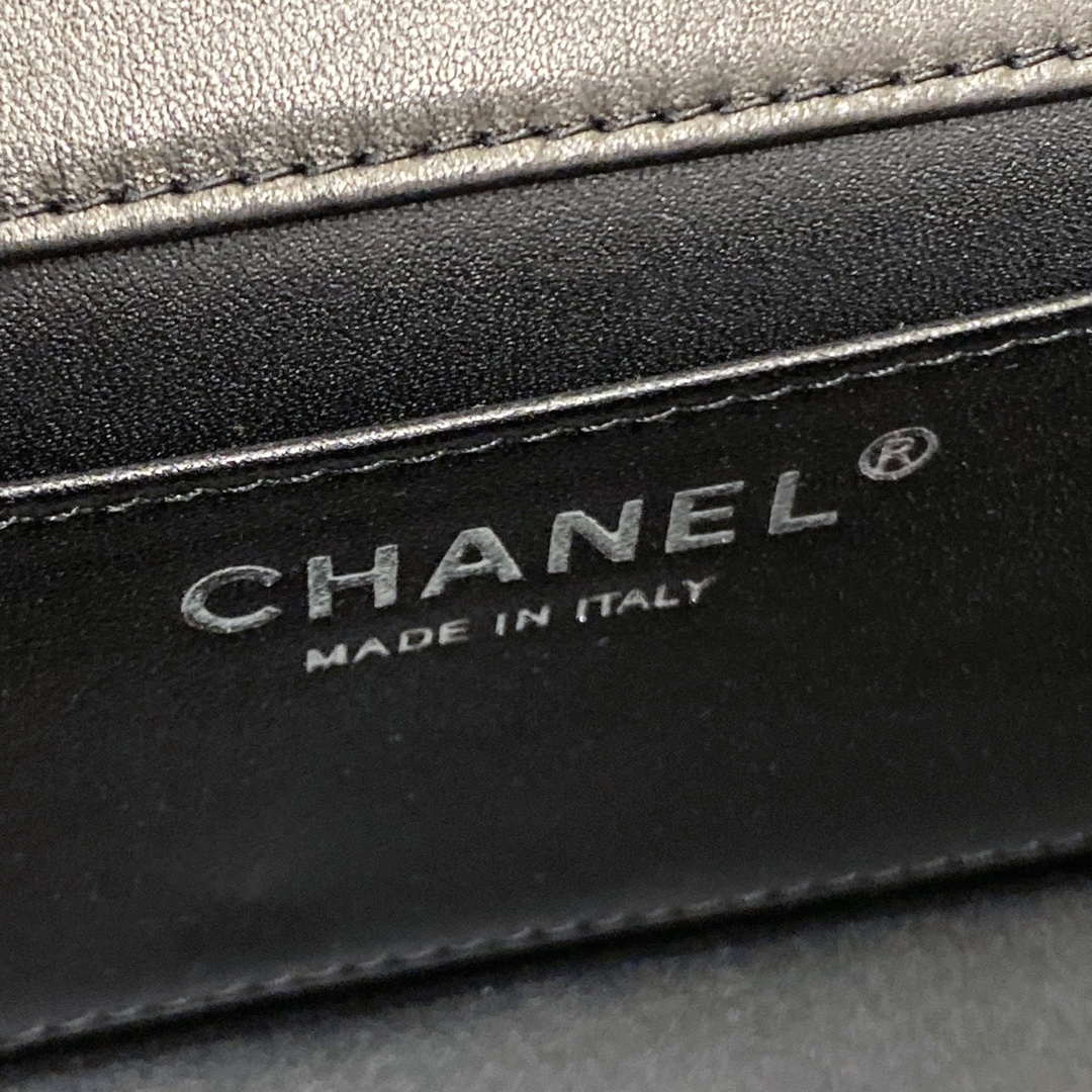 Chanel AS4498 Clutch Flap Bag Patent Calfskin & Gold Metal Black