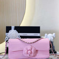 Chanel AS4498 Clutch Flap Bag Patent Calfskin & Gold Metal Pink - Default Title - View 1