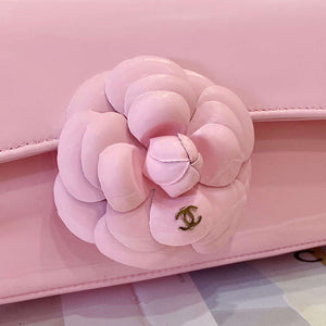 Chanel AS4498 Clutch Flap Bag Patent Calfskin & Gold Metal Pink - Default Title - View 8