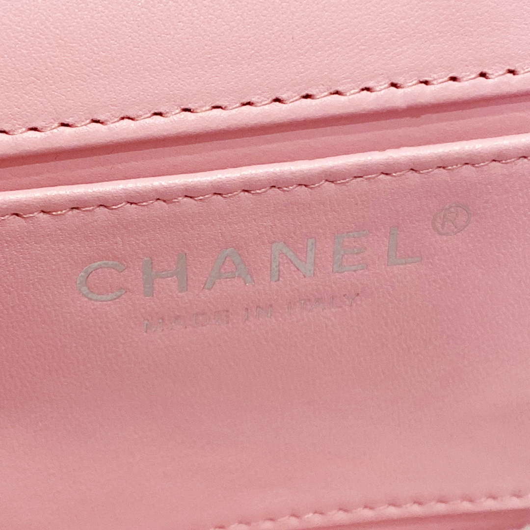Chanel AS4498 Clutch Flap Bag Patent Calfskin & Gold Metal Pink - Default Title - View 9