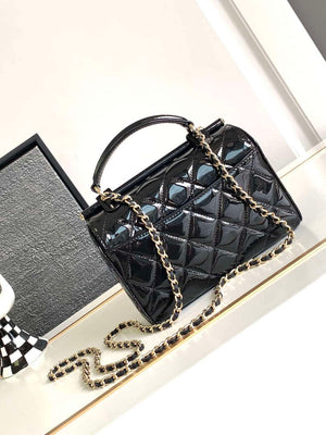 Chanel AS4511 Patent Calfskin & Gold-Tone Metal Black - Default Title - View 2